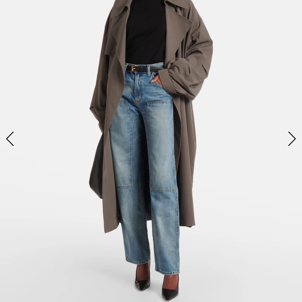 Nili Lotan Welder mid rise Light Blue Straight Leg Jeans